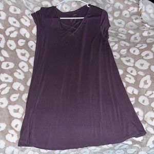 Purple casual flowy sundress